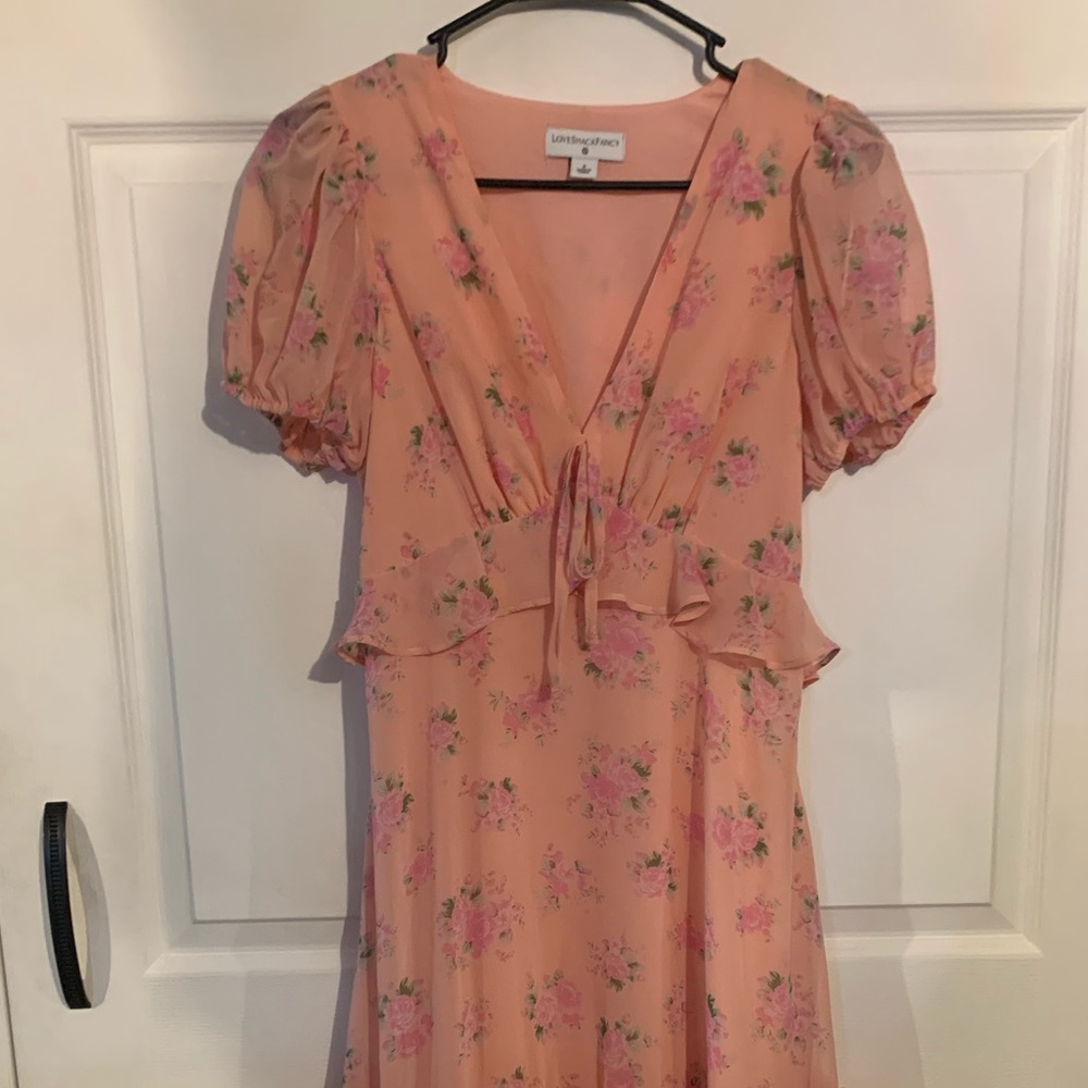 LoveShackFancy pink vintage inspired dress